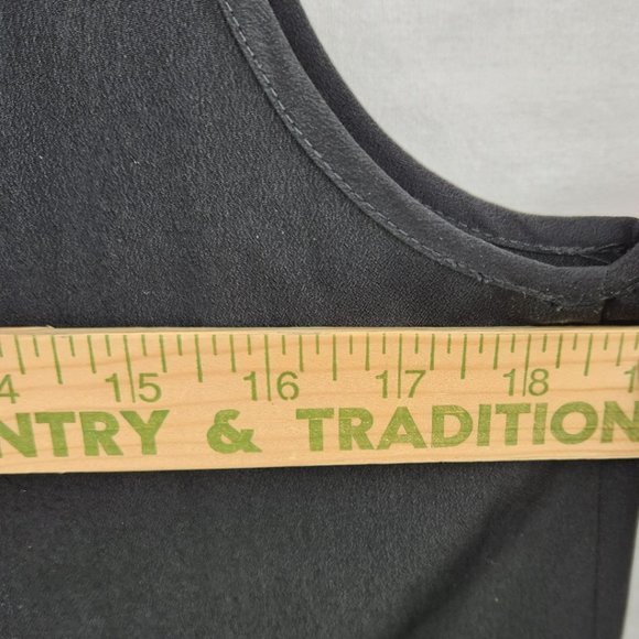 NYDJ Black Tank Top Embroidered Yolk Flowy Size S NWT - Picture 8 of 10